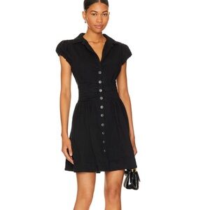 Free People black denim dress